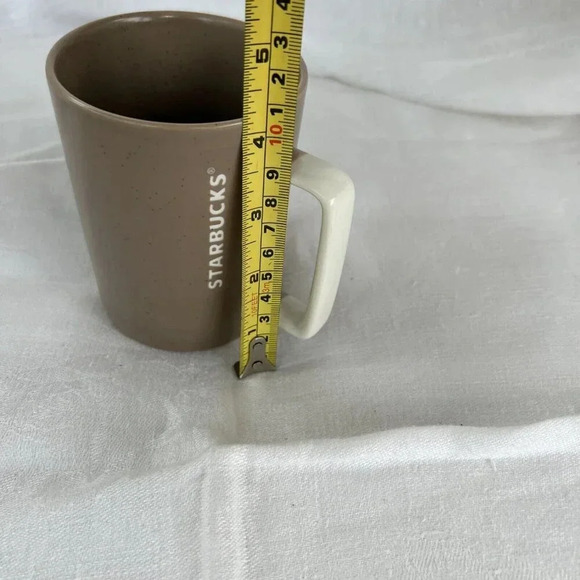 Starbucks Stoneware Mug Khaki Dip Dye 2016 Logo Contemporary Coffee Tea Cup - Picture 7 of 7